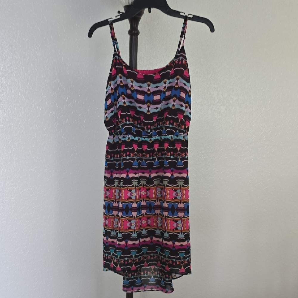 Nicole High Low Dress with Black, Pink, Blue, and Purple